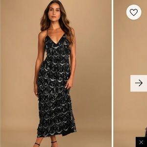 Lulus sequin black dress